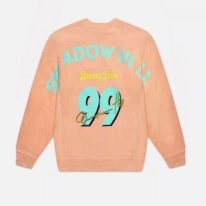 Shadow Hill Racing Team 99 Peach Oversized Graphic Crewneck Sweatshirt XL